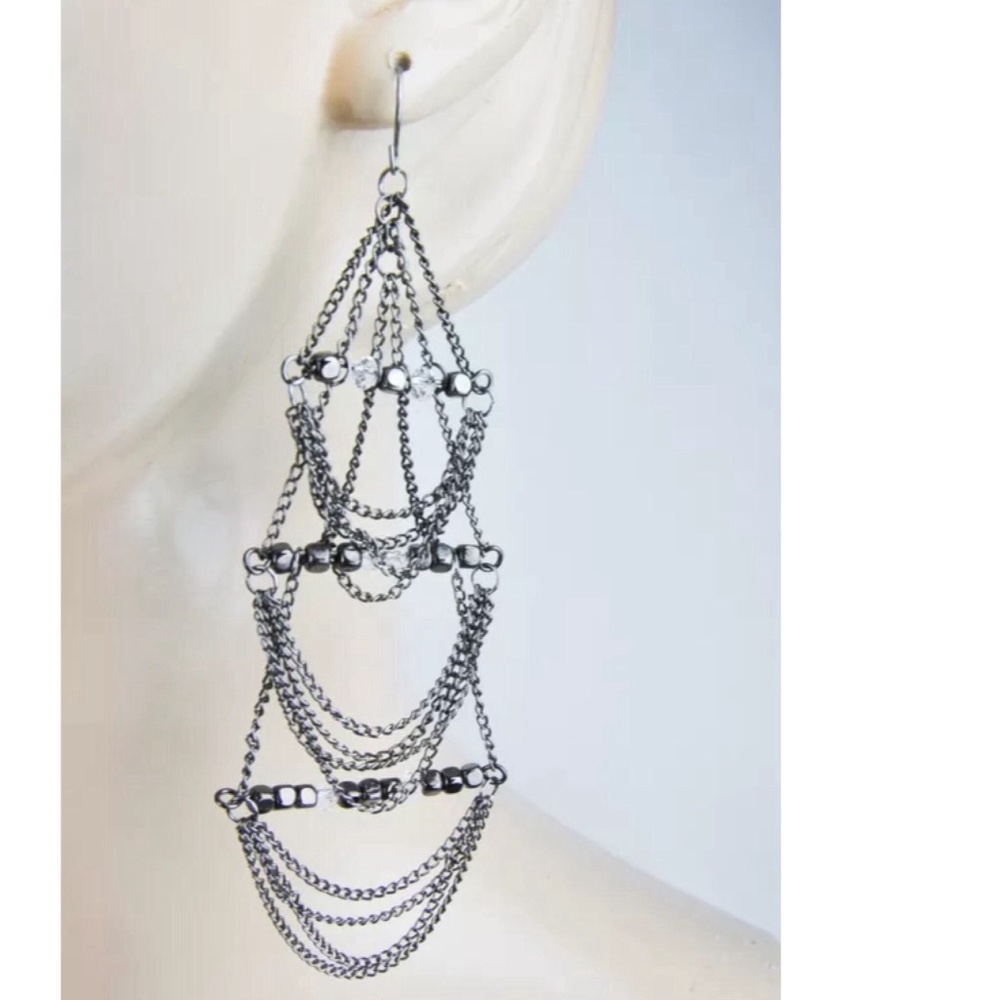 BCBGeneration EARRINGS BEADED CHANDELIER DANGLE